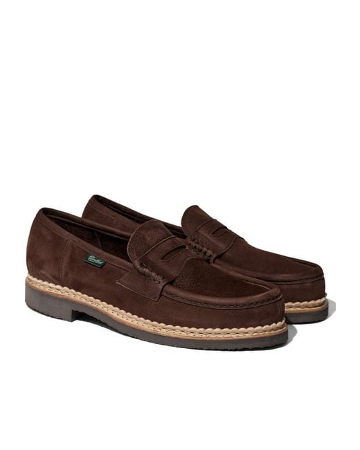Paraboot Brown Round-Toe Loafers for men