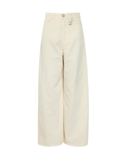Sportmax White Wide-Leg Denim Jeans