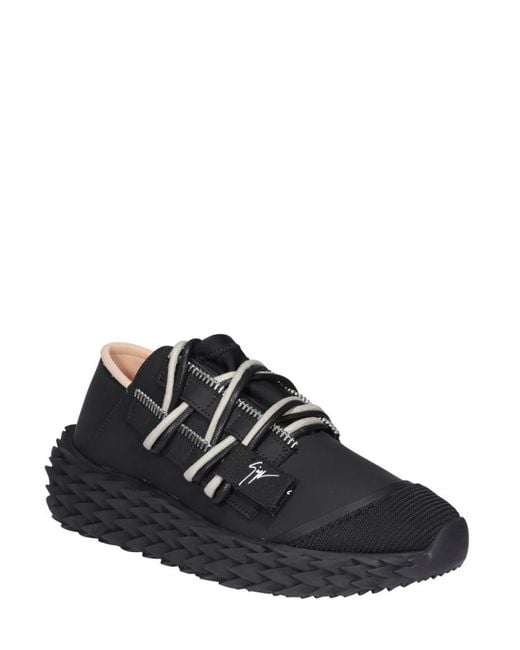 Giuseppe Zanotti Black Strap-Up Casual Sneakers