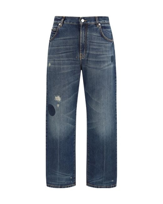 NAMACHEKO Blue Warkworth Distressed Jeans for men