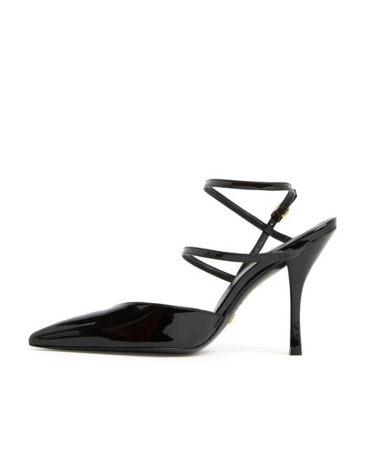 Stuart Weitzman Black Logo High Heels