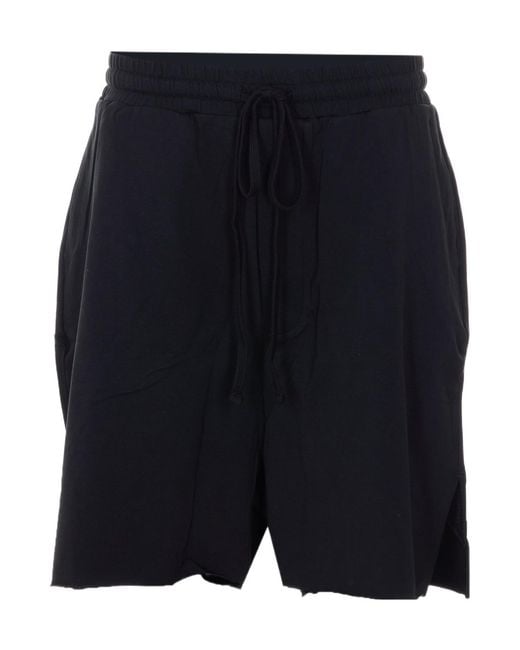 Thom Krom Blue Elastic Waist Drawstring Shorts for men