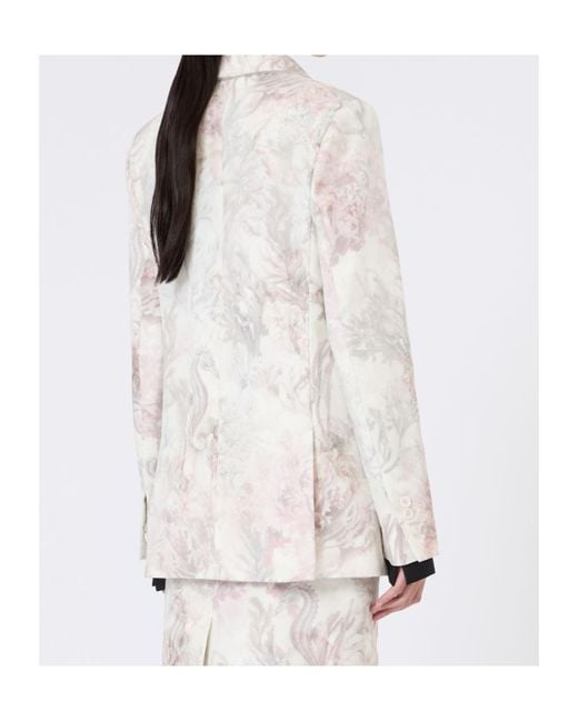 Max Mara Natural Slim Fit Printed Blazer