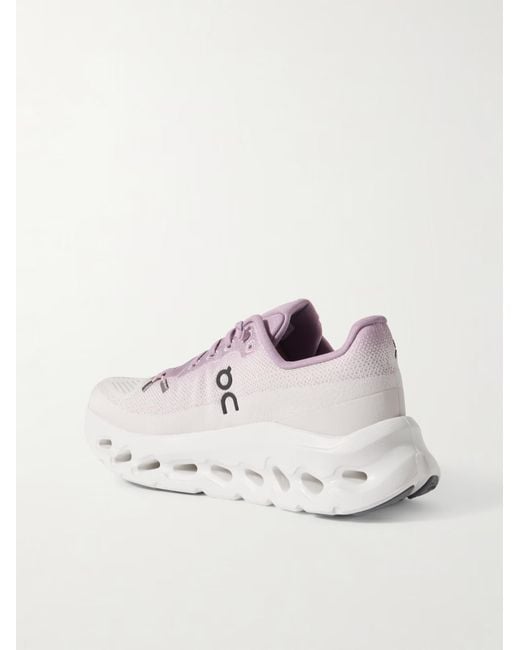 On Shoes Pink Stretch Recycled-Knit Sneakers