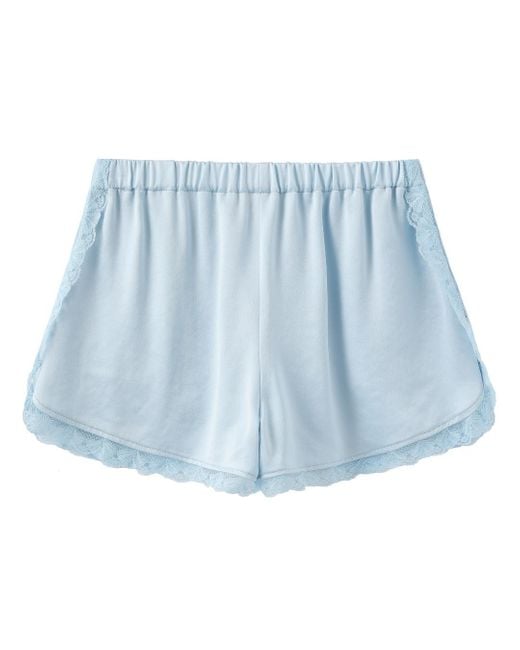 Marissa Chiara Blue Elastic Waist Shorts