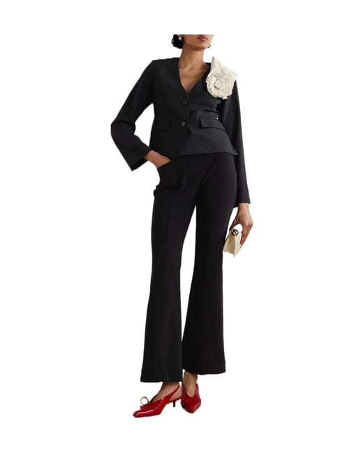 Sea Black Cropped Blazer