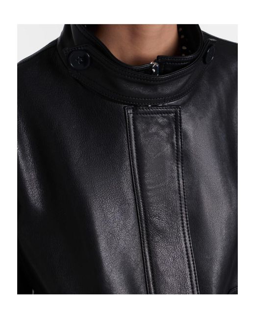 Nour Hammour Black Rios Leather Jacket