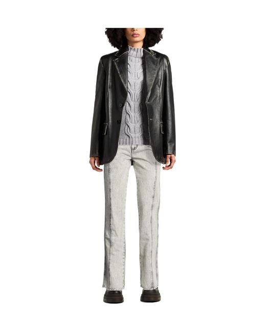 Isabel Marant Gray Straight-Leg Jeans