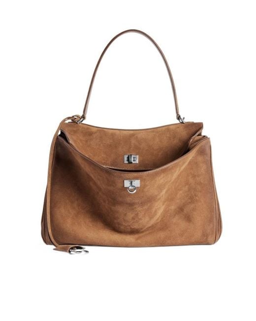 Balenciaga Brown Rodeo Medium Shoulder Bag