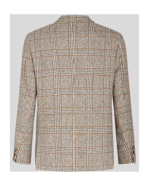 Etro Green Check Linen- And Cotton-Blend Blazer for men