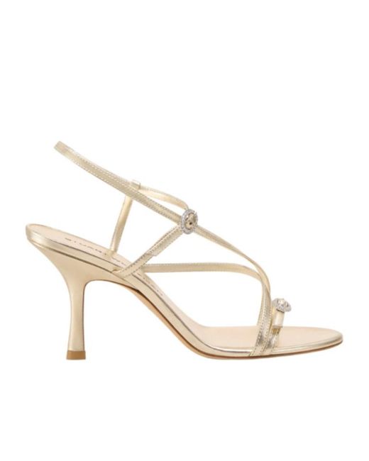 Stuart Weitzman Natural Kensington Strappy Sandal 85