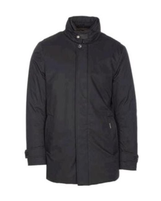 Moorer Blue Long-Sleeved Stand-Up Collar Jacket for men