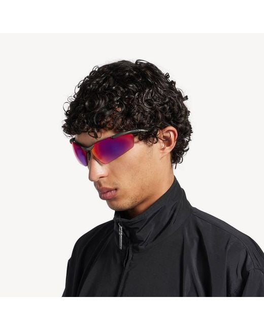 Balenciaga Purple Eyewear Boomerang Cat Sunglasses
