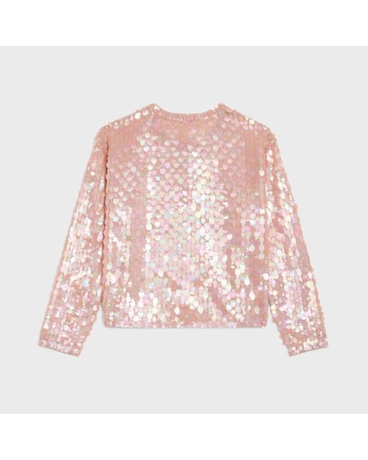 Céline Pink Embroidered Cardigan
