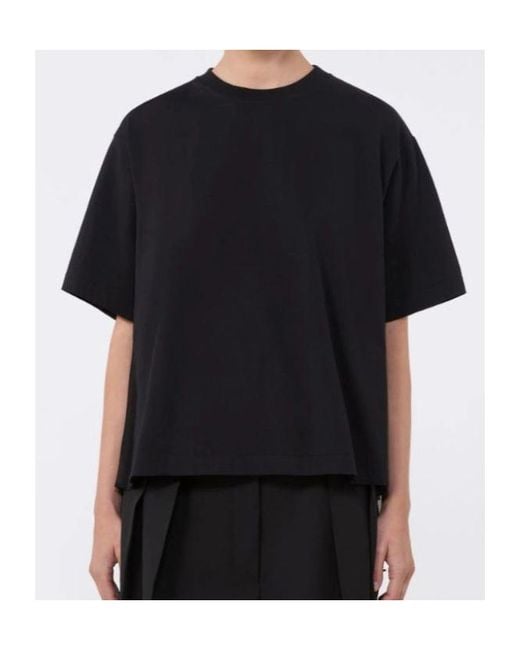Sportmax Black Spxspiga Back Pleated T-Shirt