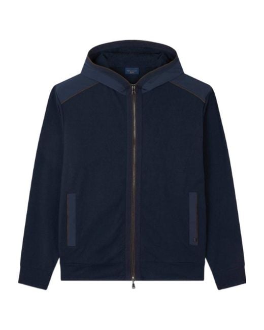 Paul & Shark Blue X-Soft Cotton Sweatshirt With Typhoon Re-4X4 Stretch Details for men