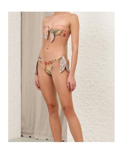 Zimmermann Pink Coco Scarf Tie Bikini Top