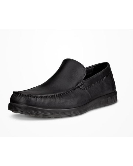 Ecco Black Round-Toe Loafers for men