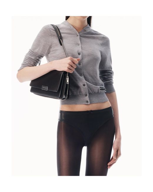 Alexander Wang Gray Button-Front Long Sleeve Cardigan