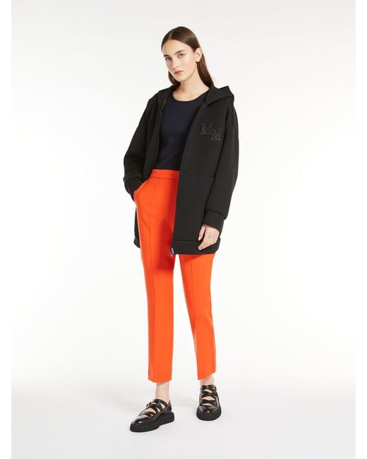 Max Mara Orange Side Zipper Wool Casual Pants