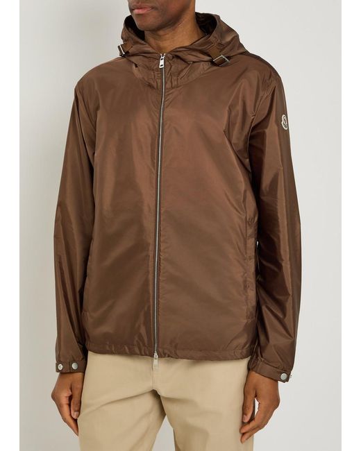 Moncler Brown Hooded Jacket for men