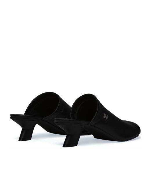 Courreges Black Wet Stretch Mules