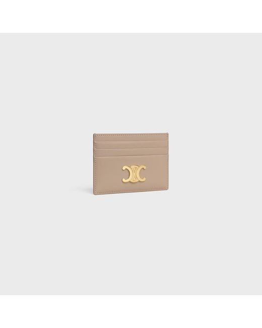 Céline Natural Card Holder Triomphe