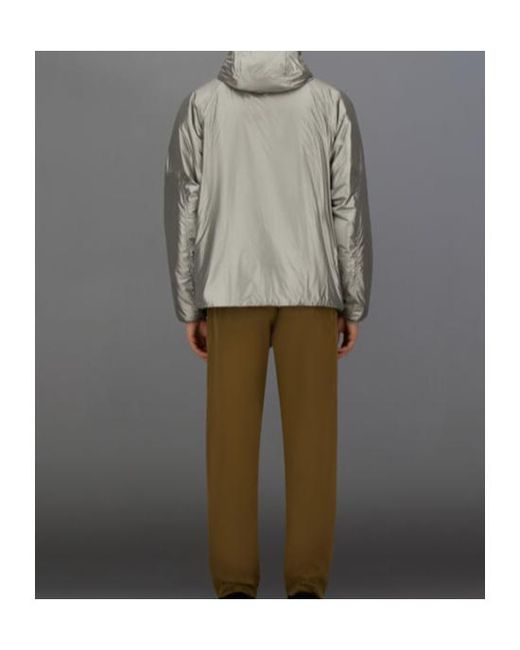 Herno Gray Laminar Metallic Shield Hooded Jacket for men