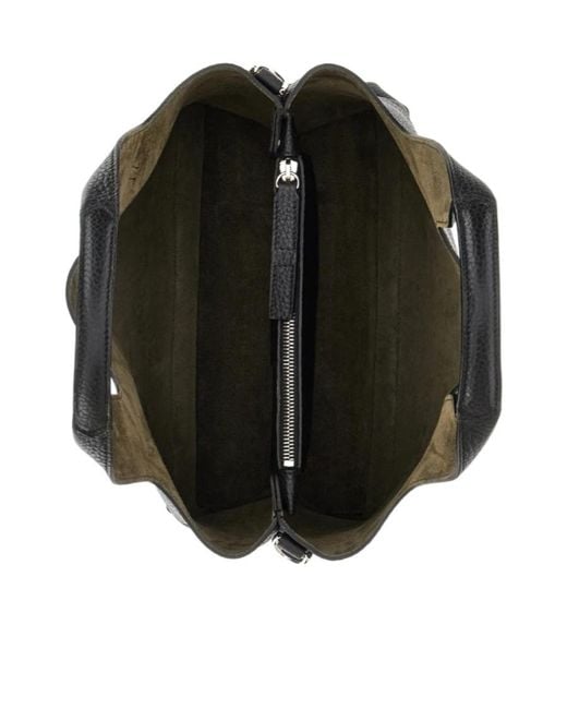 Hogan Black H Logo Charm Shopping Bag