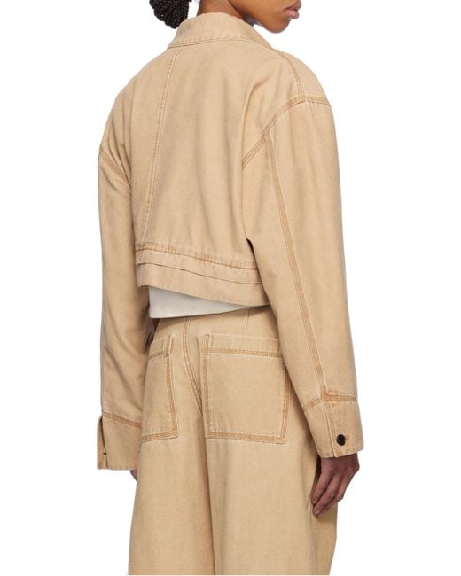 we11done Natural Cropped Jacket