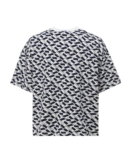 Sunnei White All-Over Monogram Printed T-Shirt for men