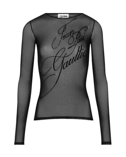 Jean Paul Gaultier Black Logo-Embellished T-Shirt