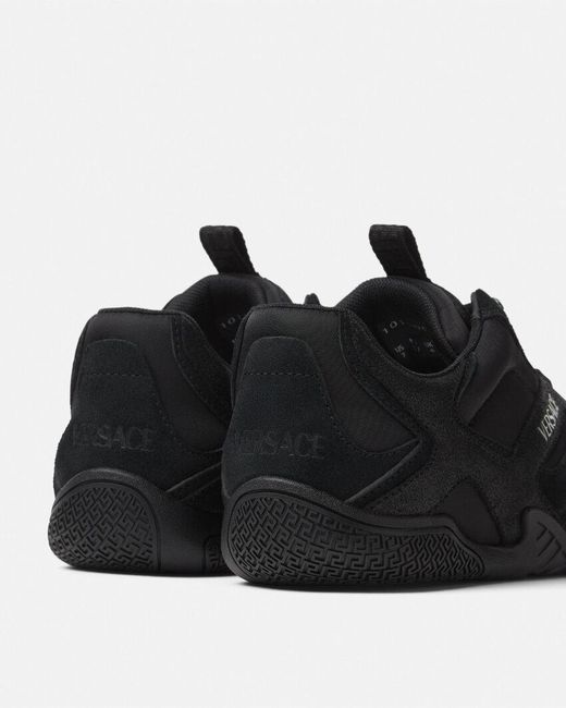 Versace Black Galaxia Lace-Up Sneakers