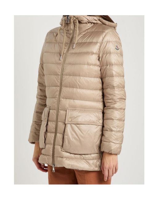 Moncler Natural Jasmin Padded Hooded Shell Parka