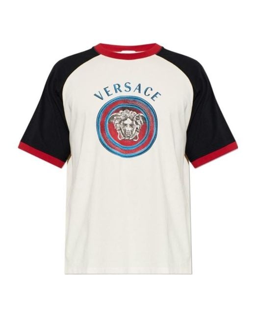 Versace Black Medusa Logo Raglan T-Shirt for men