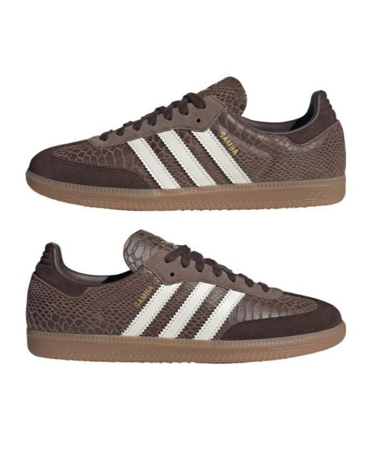 Adidas Originals Brown Samba Og Low-Top Sneakers for men