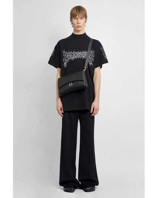 Balenciaga Black Pleat Tailored Trousers for men