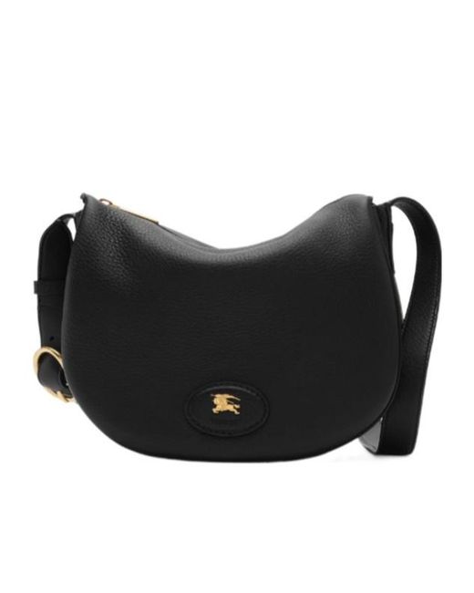 Burberry Black Ekd Foldover-Top Shoulder Bag