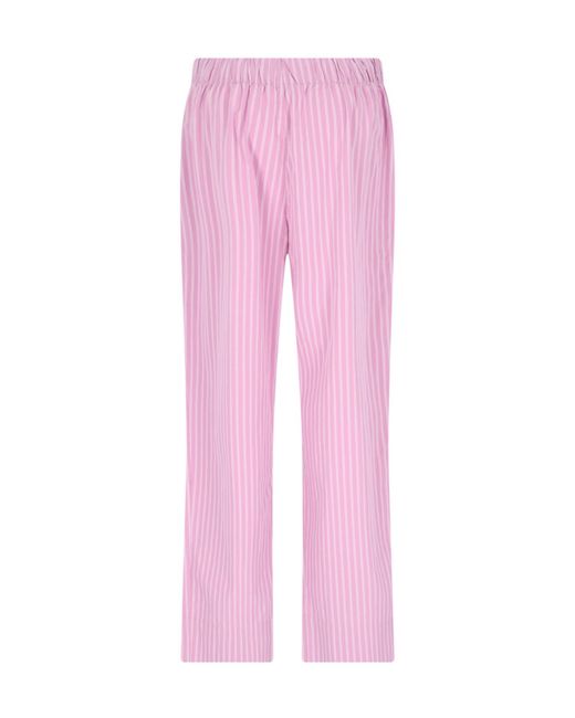 Tekla Pink Striped Poplin Pyjama Pants for men