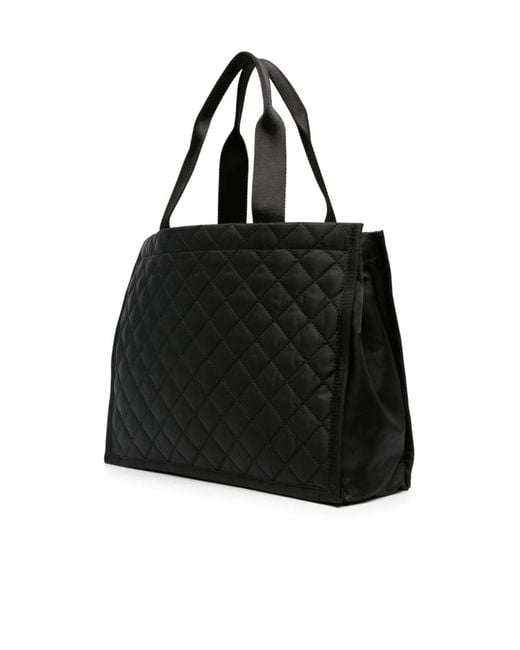 Moschino Black Logo Pattern Handbag