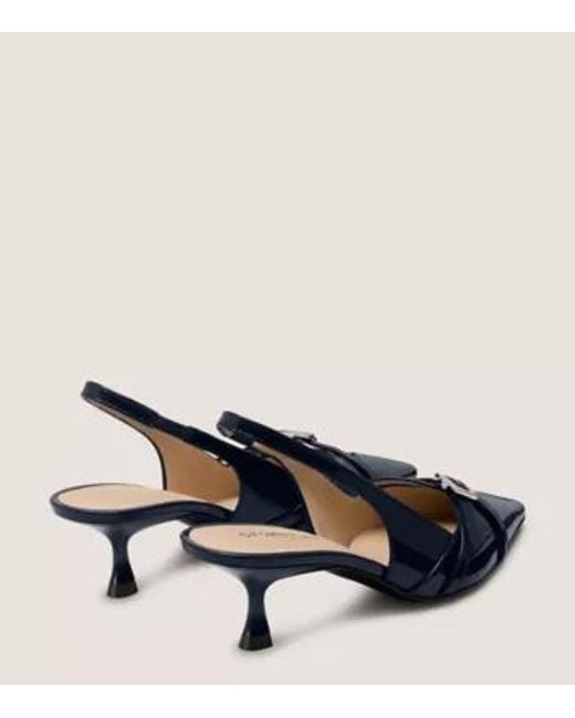 Stuart Weitzman Blue Georgie Slingback 50 Pointed-Toe Sandals