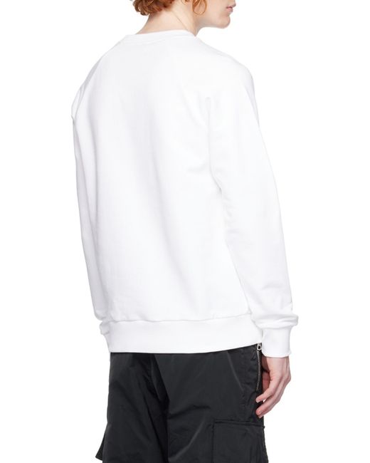 Balmain White Logo-Print Sweatshirt for men