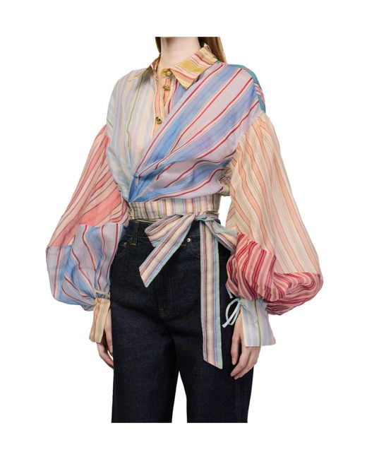 Zimmermann Multicolor Rebellion Striped Blouse