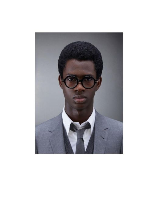 Thom Browne White Round-Frame Glasses for men