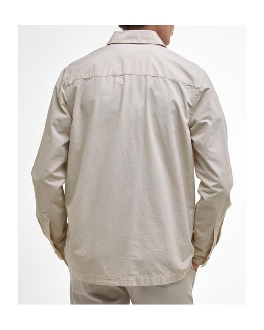 Barbour White Rickfell Ripstop Overshirt for men