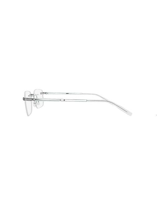 Montblanc White Eyewear Rectangular Frame Glasses