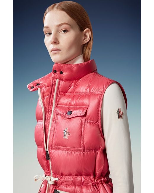 Moncler Red Arolles Down Gilet