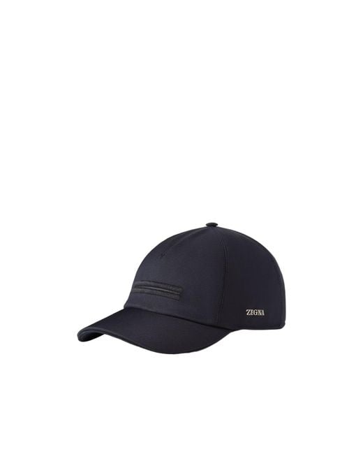 Zegna Blue Logo Baseball Cap for men