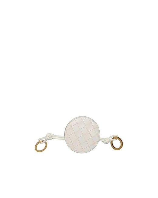Bottega Veneta White Knit Detail Key Chain