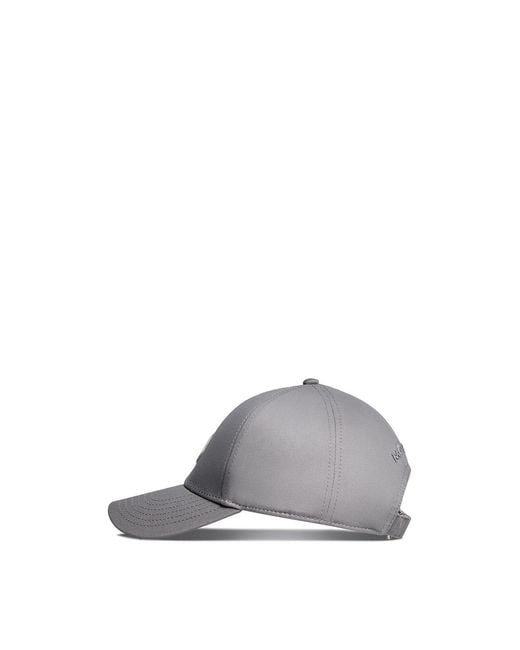 Moncler Gray Logo Patch Baseball Cap for men